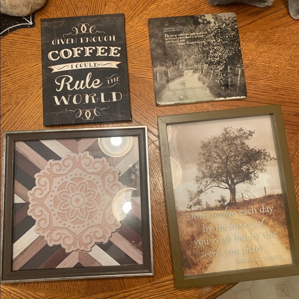 Wall decorations.